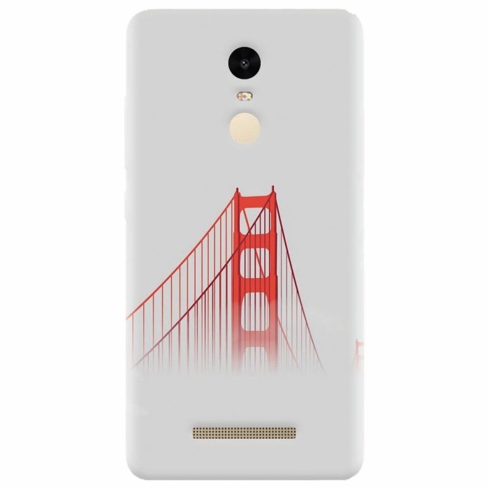 Husa silicon pentru Xiaomi Remdi Note 3, Red Bridge In Clouds