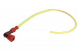Fisa bujie, unghi: 90&deg;, filet bujie: 10/12/14mm, conexiune: thread, carcasa: Ebonite, spark plug cap colour: red, wire colour: yellow, coil wire lengt