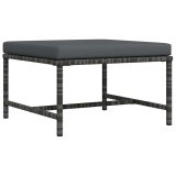 Cumpara ieftin Taburet modular cu perna, gri, poliratan