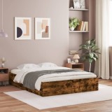 VidaXL Cadru pat cu sertare stejar fumuriu 140x190 cm lemn prelucrat