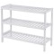 SONGMICS Raft de depozitare din bambus, cu 3 niveluri, 26x70x55cm, alb Household NewTrend