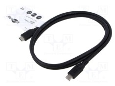 Cablu USB 4.0 USB C Goobay 1m negru 40Gbps foto