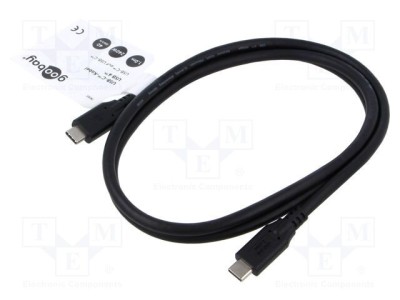 Cablu USB 4.0 USB C Goobay 1m negru 40Gbps foto