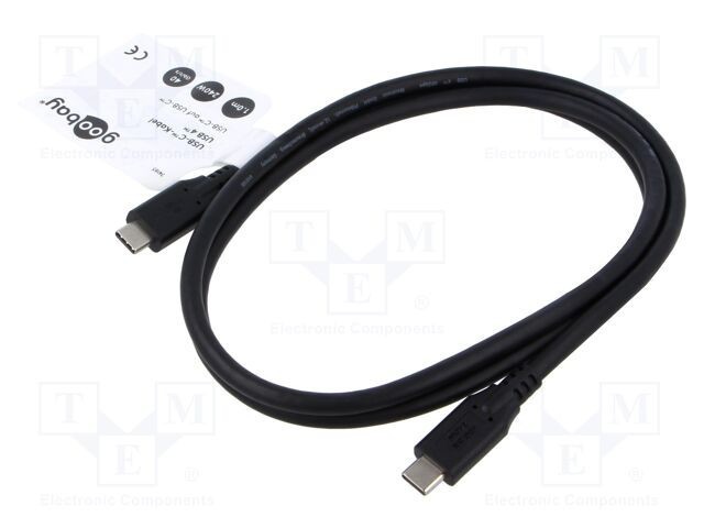 Cablu USB 4.0 USB C Goobay 1m negru 40Gbps