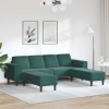 VidaXL Set de canapea Verde &icirc;nchis Catifea 3335124