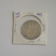 M1 C10 - Moneda foarte veche 74 - Romania - 100 lei 1993