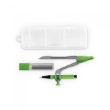 Set de Geometrie &icirc;n Cutie, Include 1 Compas, 1 Creion Mecanic și 10 Mine Grafit de 0,5 mm. 128 x 42 x 20 mm, Verde