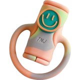 Protectie cablu usb flippy, din silicon, model 4, multicolor