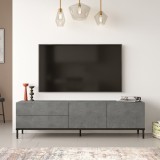 Cumpara ieftin Comoda TV LV6-RL Silver-Negru