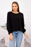 Cumpara ieftin Bluza eleganta evazata neagra - marime unica
