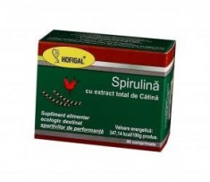 Spirulina cu extract total de catina 40 comprimate - Hofigal foto