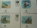 Guyana-Fauna marina-set complet FDC