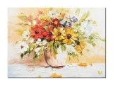 Cumpara ieftin Tablou cu flori pictat manual, Poezie florala, 70x50cm ulei in cutit efect 3D, Valentin Pop