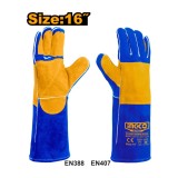 Manusi Sudura 16&rdquo; HGVW04 &ndash; Piele Naturala AB, Cusaturi Kevlar, Rezistenta 350&deg;C, Protectie Termica Profesionala
