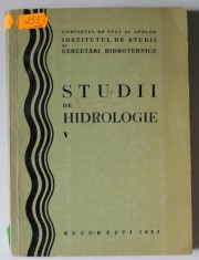 STUDII DE HIDROLOGIE , VOLUMUL V , 1963