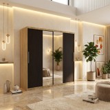 Dresing Delia 200 Sonoma cu Oglinda si Usi Wenge Livrare rapidă