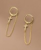 Cercei Din Argint Gold CRUCE cod ARG390M, Argintboutique