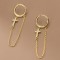 Cercei Din Argint Gold CRUCE cod ARG390M