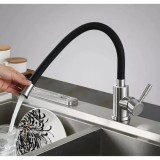 Baterie de Bucatarie cu Pipa Flexibila, Inox SUS304, Satinat, CF025B ModernLight Concept, Korman Technik