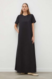 Lovechild rochie din amestec de l&acirc;nă culoarea negru, maxi, evazați 8064169