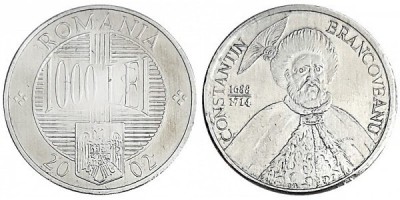 Romania 2002 - 1000 lei, aluminiu, UNC foto