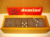 5522-Joc Vintage Domino Estrela Brazil 1964 din lemn, 28 piese.