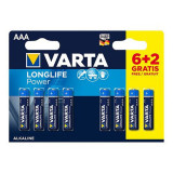 BATERIE ALCALINA LR03 LONGLIFE 8 BUC / BLISTER VARTA