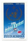 Romania - Centenarul Organizatiei Meteorologice Internationale si al Organizatiei Meteorologice Mondiale, 1973 - neobliterata