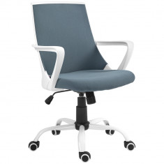 HOMCOM Scaun de Birou Ergonomic cu Înălțime Reglabilă, Scaun de Birou cu Balansoar și Țesătură din Plasă Respirabilă, 59x61x92.5-102.5 cm, Gri