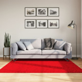 VidaXL Covor HUARTE, fir scurt, moale și lavabil, roșu, 160x160 cm