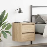 Gossi noptiere montate pe perete 2 buc stejar sonoma 38x34x40 cm