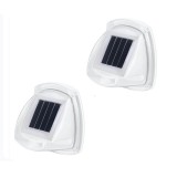 Lumină solara LED de tip aplica pentru perete eMazing, 8.5 x 9 cm, 2V, ABS, 600mAh, impermeabila, construcție din ABS, 8 LED-uri, lumina alba calda, S
