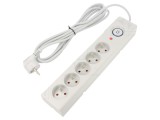 Prelungitor cu 5 prize protecție supratensiune 10A