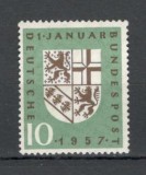 Germania.1957 Includerea Saarland MG.113, Nestampilat