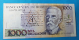 1000 Cruzados nedatata anii 1980 Bancnota veche Brazilia