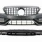 Bara Fata Completa cu Difuzor si Ornamente Evacuare Mercedes C-Class W205 S205 AMG Sport Line (2014-2020) C63S Design Performance AutoTuning