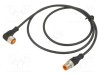 Cablu M12 LUTRONIC 3 PIN 1m 4A IP67 -25&deg; la 80&deg;C
