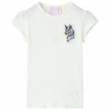 Tricou pentru copii, ecru, 104 GartenMobel Dekor, vidaXL