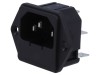 Conector Alimentare AC ADAM TECH C14 IEC 60320 10A Montare Panou Soclu Tata 6.3mm