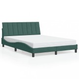 Cadru de pat fara saltea, Hanko, verde inchis, 120x200 cm, catifea
