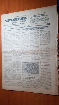 sportul popular 30 septembrie 1954-fotbal divizia A,CCA-locomotiva tg. mures 1-1 foto