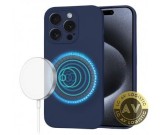Husa MagSafe pentru Apple iPhone 15 Pro, Techsuit, SoftFlex, Bleumarin