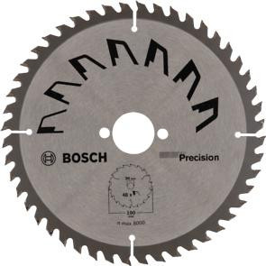 Panza de ferastrau circular pentru lemn BOSCH Precision ,D 190 mm ,latime taiere 2.5 mm ,numar dinti 48 ,orficiu prindere 30mm foto