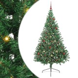 VidaXL Pom de Crăciun artificial pre-iluminat Verde 210 cm PVC 3397032