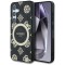 Husa Samsung Galaxy S25 originala Guess IML Peony On 4G Background MagSafe, negru, GUHMS25SH4PYEEK