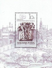 Ungaria 1987 - ziua marcii postale, colita neuzata