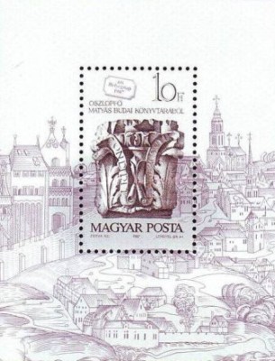 Ungaria 1987 - ziua marcii postale, colita neuzata foto