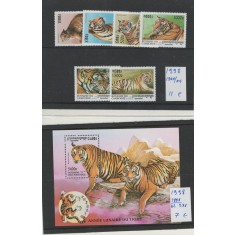 Cambodgea 1998 nestampilat - Mi 1800/05, bl 236 - Feline, fauna