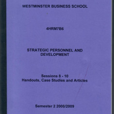 Strategic Personnel and Development Westminster Business School