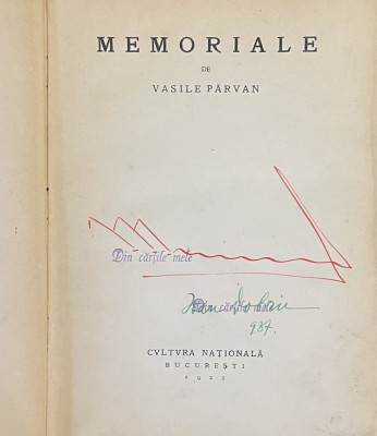 MEMORIALE-VASILE PARVANU 1923 foto